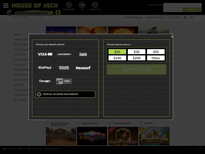 House Of Jack Casino Bank 
