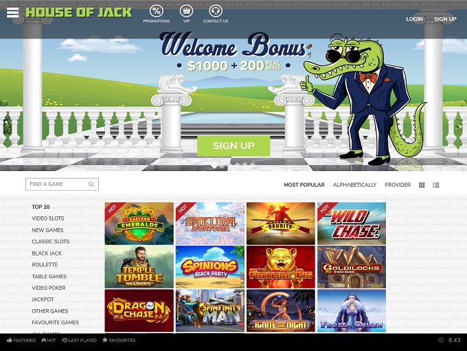 House of Jack new home page 