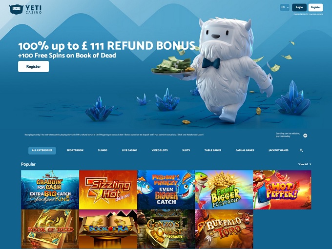 Yeti Casino 11.04.2023. Hp 