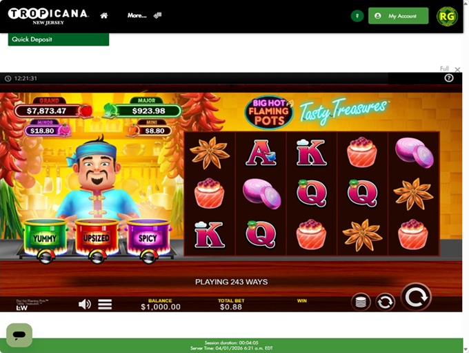 TropicanaCasino 01.04.2026. Game 2