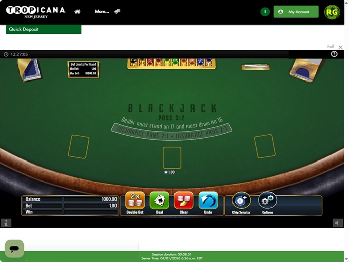 TropicanaCasino 01.04.2026. Game 3