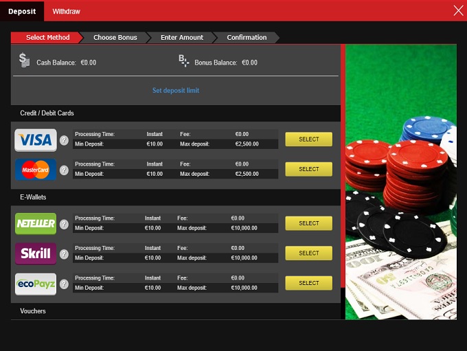 Mongoose Casino bank