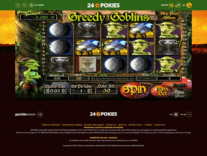 24 Pokies Game 1 
