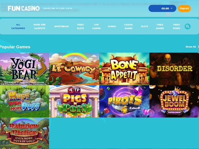 Fun Casino 10.11.2025. Lobby