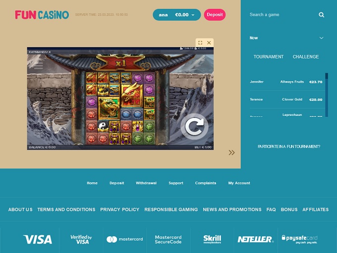 Fun Casino 23.03.2023. Game2 