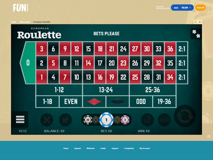 funcasino table 28 05 2026