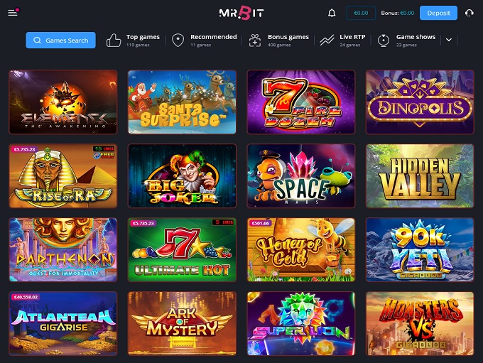 MrBit Casino 21072023 Lobby