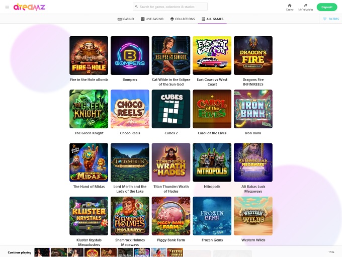 Dreamz Casino Lobby 