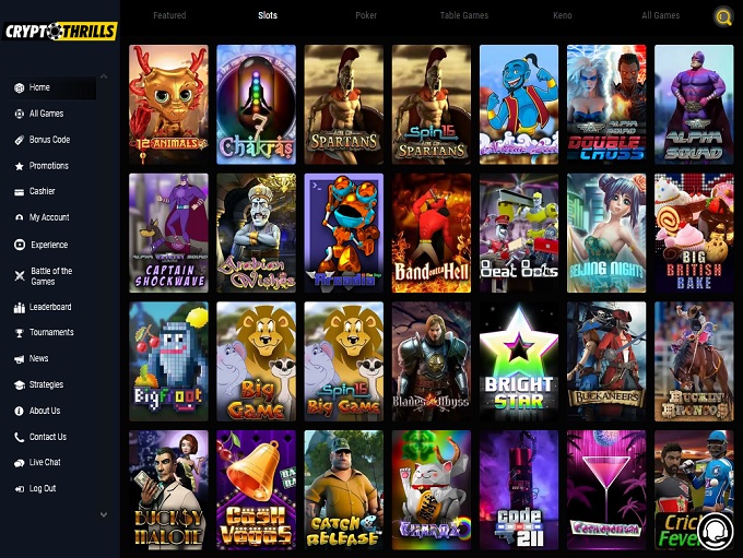 Crypto Thrills Casino Lobby 