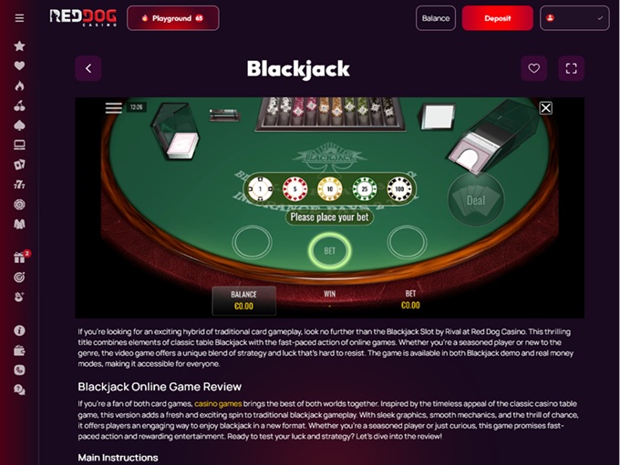 Red Dog Casino 02.07.2025. Game 3 