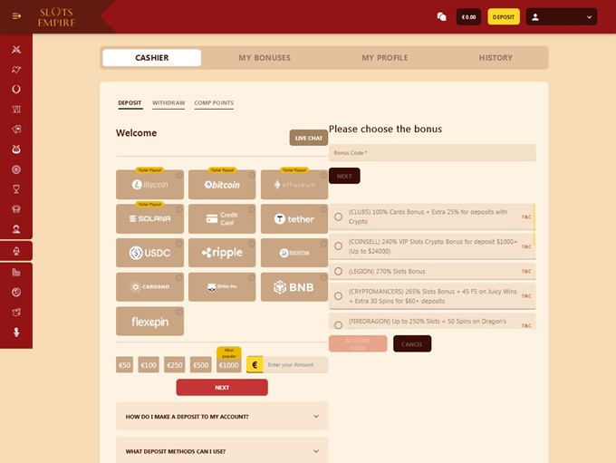 Slots Empire 01.07.2024. Bank 