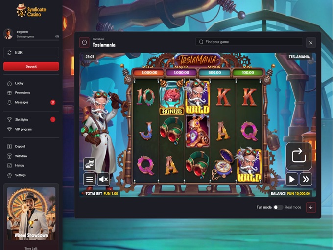 Syndicate Casino 18.08.2025. Game 1 