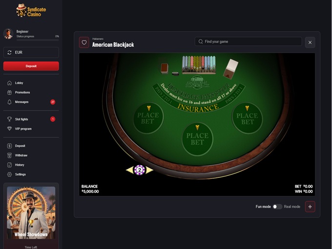 Syndicate Casino 18.08.2025. Game 3 