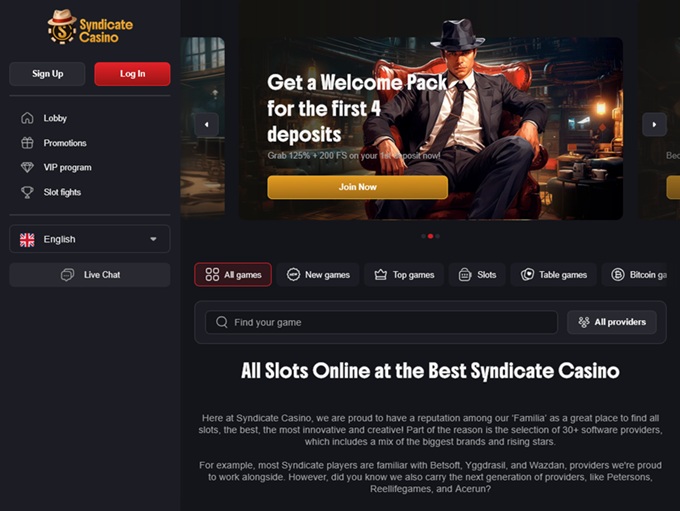 Syndicate Casino 18.08.2025. hp 