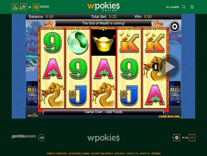 WPokies Online Casino 24.06.2021. Game 2