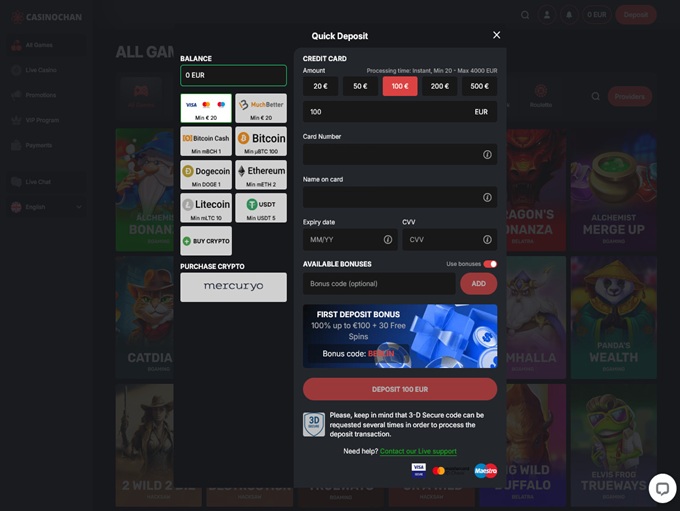 CasinoChan 25.02.2025. Bank