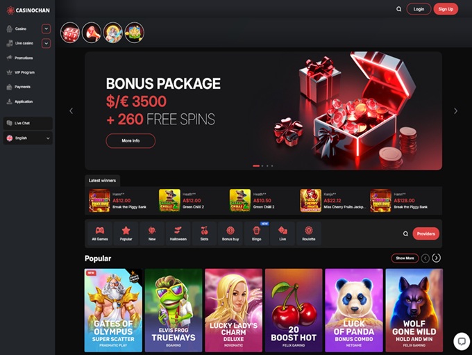 CasinoChan 30.10.2025. Hp