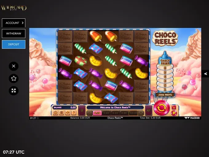 Wildcardcity Casino Game Interface