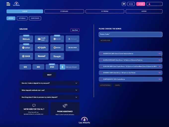 Las Atlantis Casino 17.01.2024. Cashier