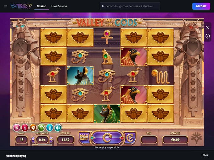 Winny Casino Game 1 