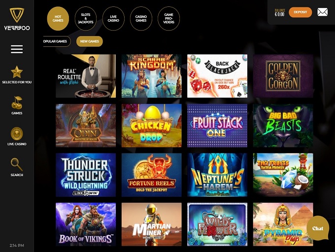 Vegasoo Casino lobby