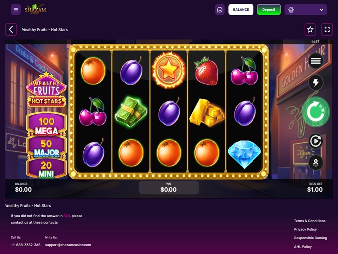 Shazam Casino 28.06.2024. Game1 