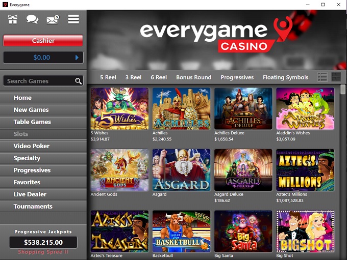 Everygame Casino 09.12.2021. Lobby 