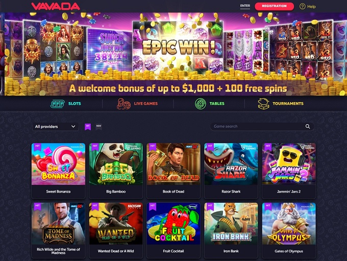 VAVADA Casino hp