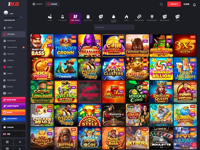 1Red Casino 11.09.2025. Lobby 