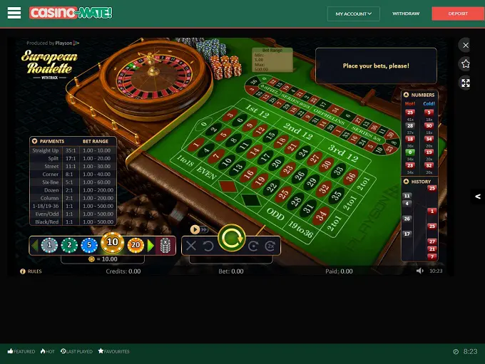 Casinomate login