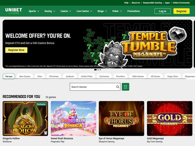 Unibet Casino 09.12.2025. Hp