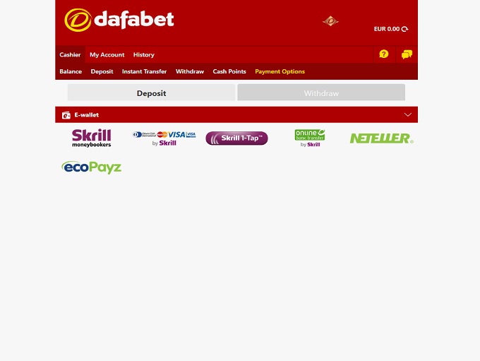 Dafabet Casino Bank 