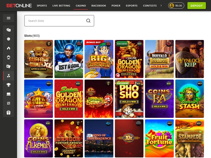 BetOnline Casino 12.09.2024. Lobby 