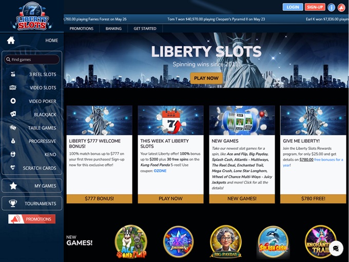 Liberty Slots Casino 16.09.2025. hp 