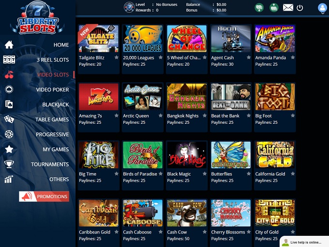 Liberty Slots Casino New Lobby 