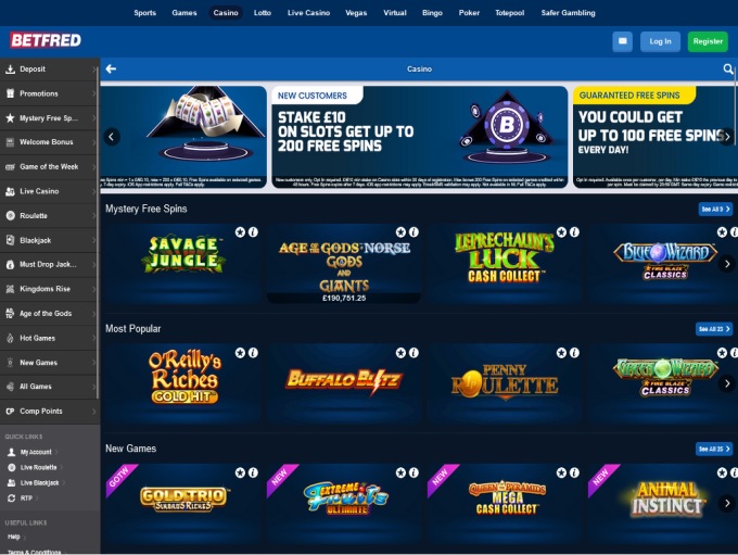 BetFred Casino 11.10.2023. Hp 