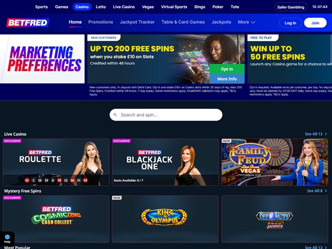 BetFred Casino 20.01.2026. hp
