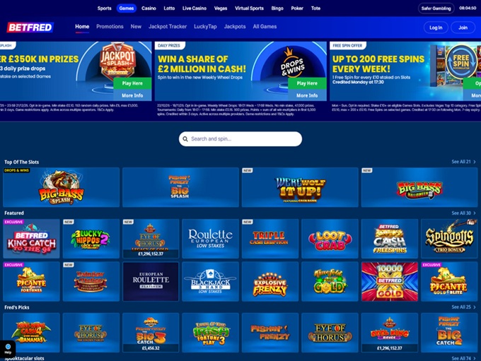 BetFred Casino 27.10.2025. Hp