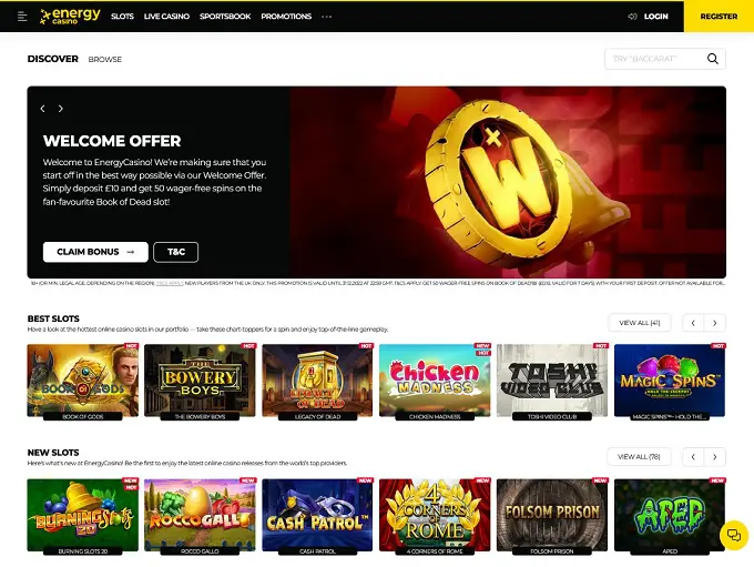 EnergyCasino Bonusy