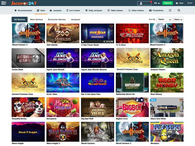 Jackpot247 new lobby