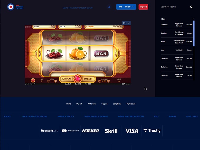 All British Casino 13.12.2021. Game2 