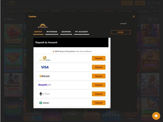 Sun Palace Casino 14.04.2026. bank