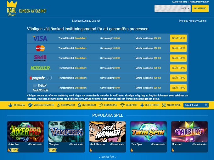 Karl casino banka 