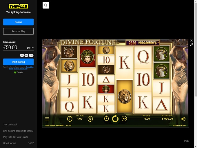 Thrills Casino 11.12.2020. Game 2 