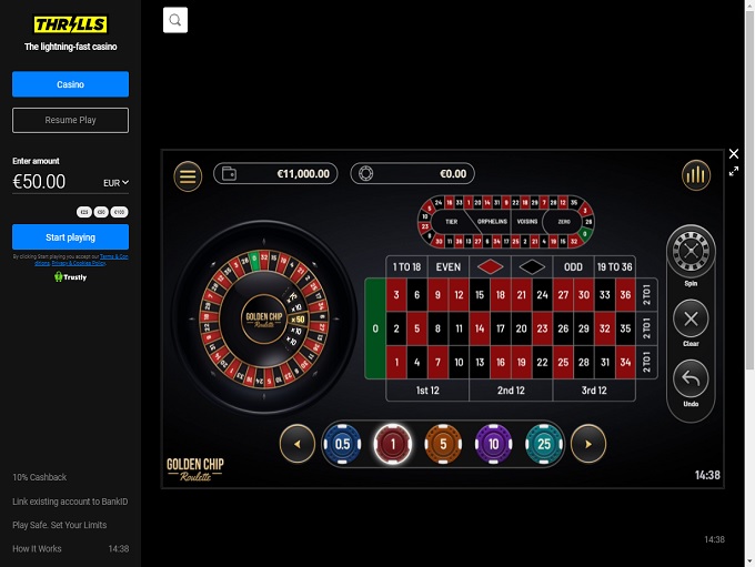 Thrills Casino 11.12.2020. Game 3 