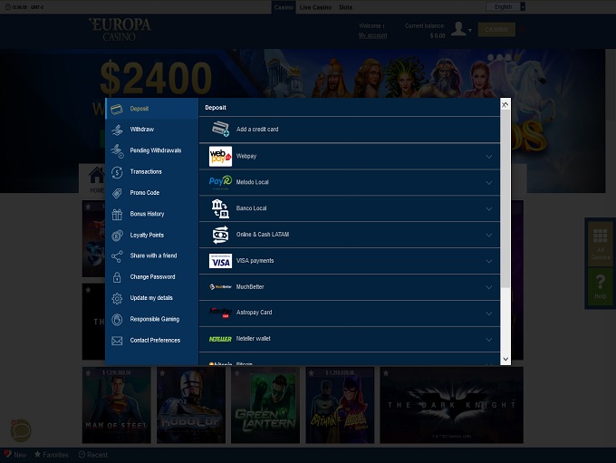 Europa Casino Bank 