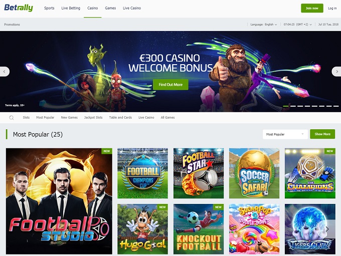 Betrally Casino 22082024 home
