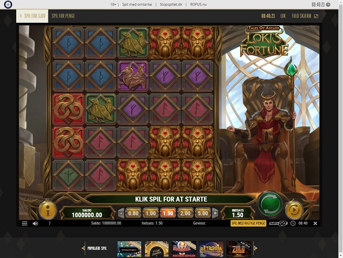 TivoliCasino.dk 03.11.2021. Game 1