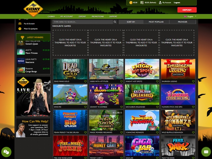 G Day Casino 04.11.2025. Lobby