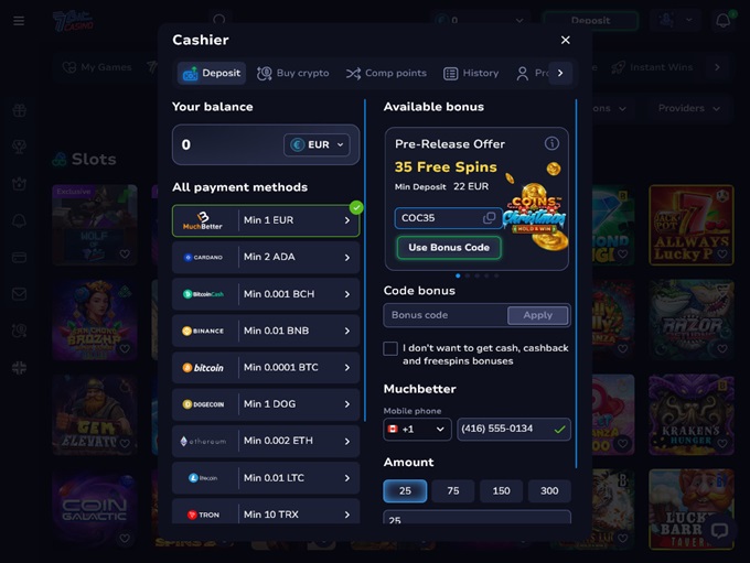 7Bit Casino 28.11.2024. Bank 
